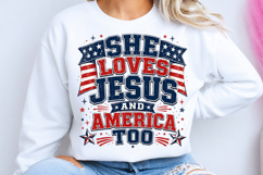 She Loves Jesus And America Too PNG Product Image 2
