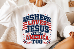 She Loves Jesus And America Too PNG Product Image 3