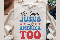 She Loves Jesus and America Too Svg Design Product Image 2