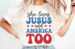 She Loves Jesus and America Too Svg Design Product Image 1