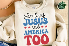 She Loves Jesus and America Too Svg Design Product Image 3