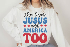 She Loves Jesus and America Too Svg Design Product Image 4