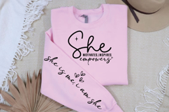 She motivates inspires empowers Sleeve SVG Product Image 2
