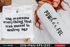 She Overcame Everything Sleeve SVG, Motivational SVG Design Product Image 1