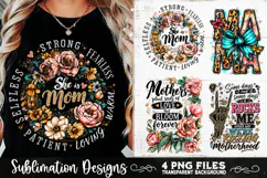 Trendy Mama PNG , Retro Collage Mama 4 Designs Sublimation Product Image 9