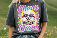 Sarcastic Shear Chaos Funny Sheep Pun Farm Animal Product Image 3