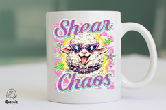 Sarcastic Shear Chaos Funny Sheep Pun Farm Animal Product Image 4