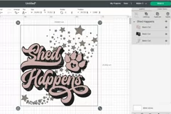 Shed Happens Dog Bandana Quote SVG Design Cricut For DIY