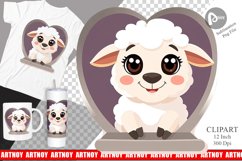 Clipart Heart Sheep Product Image 1