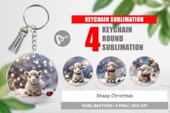 Keychain Sheep Christmas Product Image 1