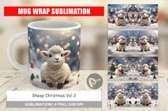 Mug sublimation design Sheep Christmas Product Image 1