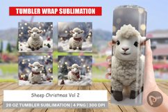 Tumbler Sublimation Sheep Christmas Product Image 1