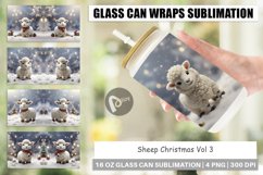 Glass Can Wraps Sheep Christmas Product Image 1