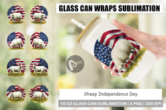 Glass Can Sheep 4th of July Product Image 1