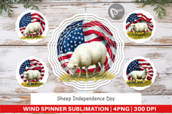 Wind Spinner Sheep 4th of July Product Image 1