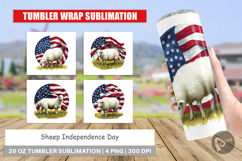 Tumbler Sheep 4th of July Product Image 1