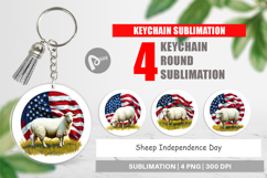 Keychain Sheep 4th of July Product Image 1
