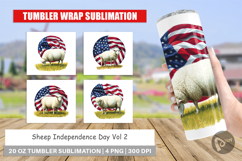 Tumbler Sheep 4th of July Product Image 1