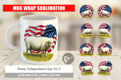 Mug Wrap Sheep 4th of July Product Image 1