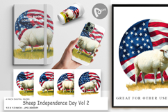 Digital Paper Sheep 4th of July Product Image 1
