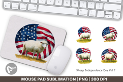 Mouse Pad Sheep 4th of July Product Image 1