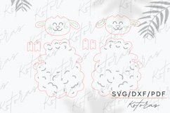 Sweet Sheep Engraved Earrings Digital Download Product Image 2