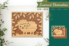 Sheep Lasercut Decoration SVG Product Image 1