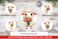 Wind Spinner Sheep Spring Bouquet Product Image 1