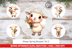 Wind Spinner Sheep Spring Bouquet Product Image 1