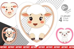 Clipart Heart Sheep Product Image 1