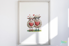 Funny Valentine Sheep Clipart Product Image 5