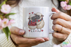 Funny Valentine Sheep Clipart Product Image 3