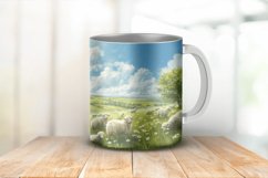 Sheeps in Meadows Digital Paper Bundle Product Image 2