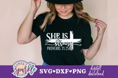 She is Strong svg, dxf, png| Proverbs Woman| Mother's Day Product Image 3
