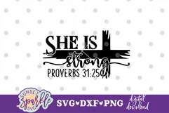 She is Strong svg, dxf, png| Proverbs Woman| Mother's Day Product Image 2