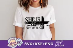 She is Strong svg, dxf, png| Proverbs Woman| Mother's Day Product Image 1