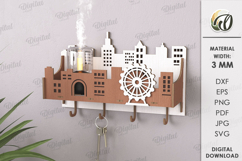 Shelves with key holders Bundle Laser Cut. Organizer SVG Product Image 7