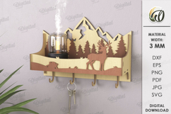 Shelves with key holders Bundle Laser Cut. Organizer SVG Product Image 9