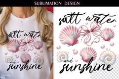 Salt Water and Sunshine|Coquette Pearl Bow|Summer T-shirt Product Image 1