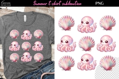 Summer Clam | Coquette Pearl Bow| T-shirt Sublimation Product Image 1