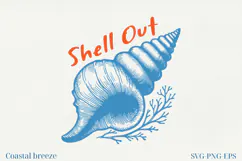 Summer Coastal Line Art Clipart | SVG & PNG |Summer Beach Product Image 1