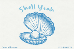 Summer Coastal Line Art Clipart | SVG &amp; PNG |Summer Beach Product Image 1