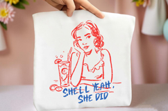 Shell Yeah, She Did! Sassy Swimsuit Girl, Sublimation PNG Product Image 3