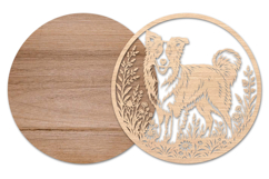 Shepherd Dog Round Floral Laser Cut SVG Product Image 2