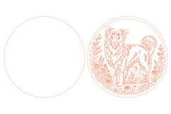 Shepherd Dog Round Floral Laser Cut SVG Product Image 3