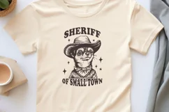 Sheriff of Small Town Chihuahua SVG | Cute Cowboy Dog Design Product Image 3