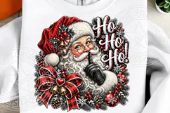 Shh Santa Ho Ho Ho Funny Vintage Christmas Santa PNG Product Image 1