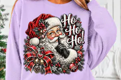 Shh Santa Ho Ho Ho Funny Vintage Christmas Santa PNG Product Image 5