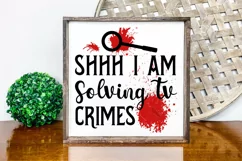 Shhh I Am Solving Tv SVG, True Crime Queen SVG Design Product Image 3