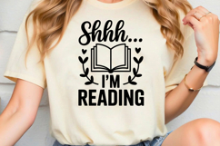 Shhh... I&#039;m Reading SVG, Book Lover SVG, Reading SVG Product Image 2
